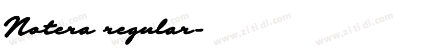 Notera regular字体转换